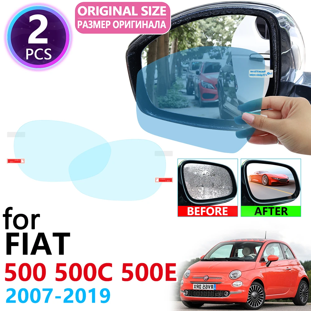 Для Fiat 500 500C 500e Abarth 2007 ~ 2019 полное покрытие зеркало заднего вида непромокаемая