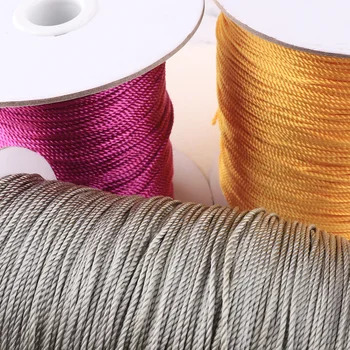 

1.5mm Three twisted polyester rope purple/yellow/grey Home Textile Wedding Craft Decoration cord Gift Wrapping string DIY