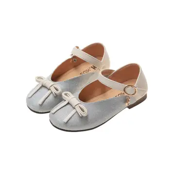 

2020 Spring Summer Children Casual Shoes Girls Beach Sandals Bowtie Princess leather shoes Girls Shoes dance Performance shoes