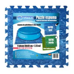 Protector de suelo para piscina 500x500x5mm. AZUL BATIK