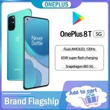 OnePlus – SmartPhone 8T, Rom Global, 12 go de RAM 256 go de ROM, Quad caméra 48mp, Snapdragon 865, écran AMOLED fluide 120Hz, charge 65w, Original 