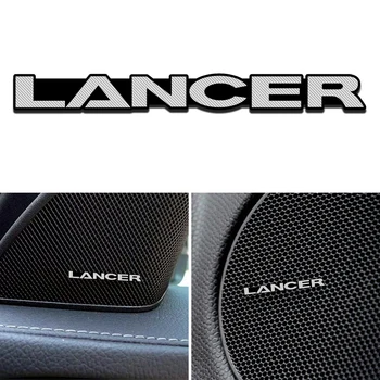 

4pcs Speaker aluminum 3D sticker horn sound letter stickers for Mitsubishi Lancer car styling badge decorat
