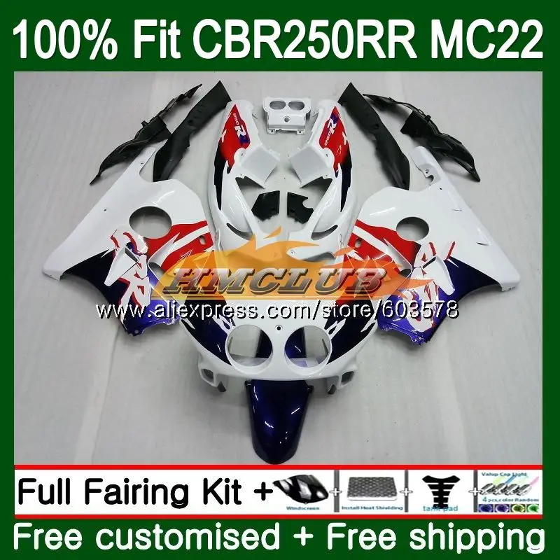 Инъекций для HONDA CBR 250RR CBR250RR 1990 1999 95CL. 50 белый черный MC22 CBR250 RR 90 91 92 93 94 95 96 97 98 99 OEM обтекатели