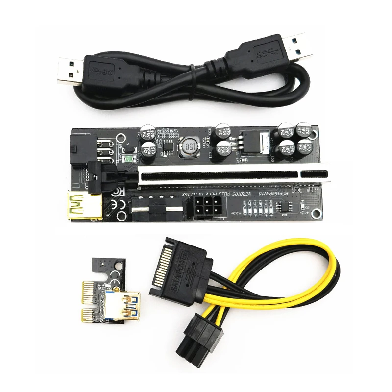 PCIE 1 to 7 Gold USB 3.0 PCI-E Riser Card - 1x to 16x Multiplier Hub Adapter for Bitcoin Mining BTC Devices Description Image.This Product Can Be Found With The Tag Names Computer Cables Connecting, Computer Peripherals, Express riser, PC Hardware Cables Adapters