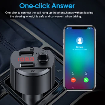 

Dual USB Car Bluetooth 5.0 MP3 Player Multifunction Car Handsfree Receiver Player Kit DQ-Drop