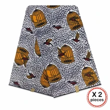 Африканская ткань с восковым принтом, хлопковая ткань для шитья, Анкара, африканская ткань, 12 ярдов, Нигерия, Гана, свадебная одежда, платье 91717