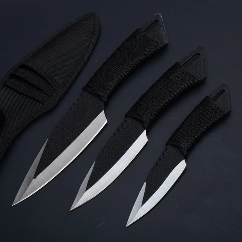 Карманный нож тактический нож с фиксированным лезвием нож для выживания на открытом воздухе охотничьи походные ножи нож инструменты+ оболочка 3 шт./набор