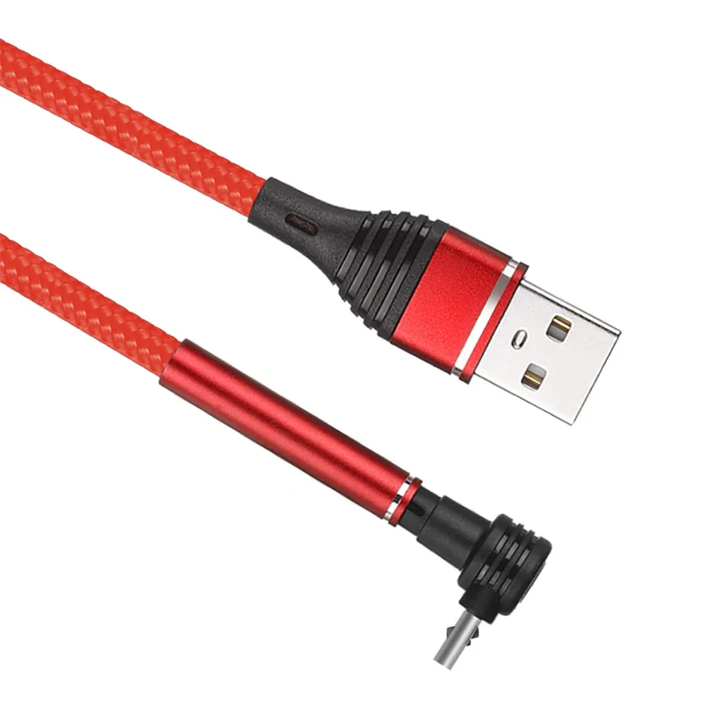 90 градусов микро USB кабель Быстрая зарядка зарядное устройство мобильный телефон