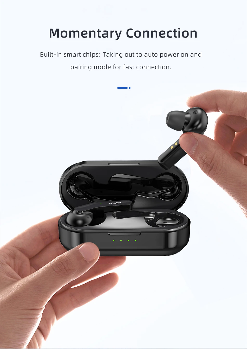 AWEI T10C TWS Bluetooth V5.0 наушники Беспроводная гарнитура сенсорное управление наушники Беспроводная зарядка для xiaomi iPhone