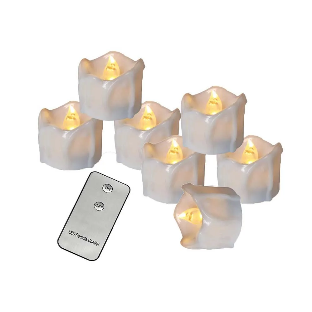 12pcs Remote Non-Remote Control LED Lights, Battery Powered LED Lights, LED Candle Lights, Festive White Atmosphere, LED Candles 8