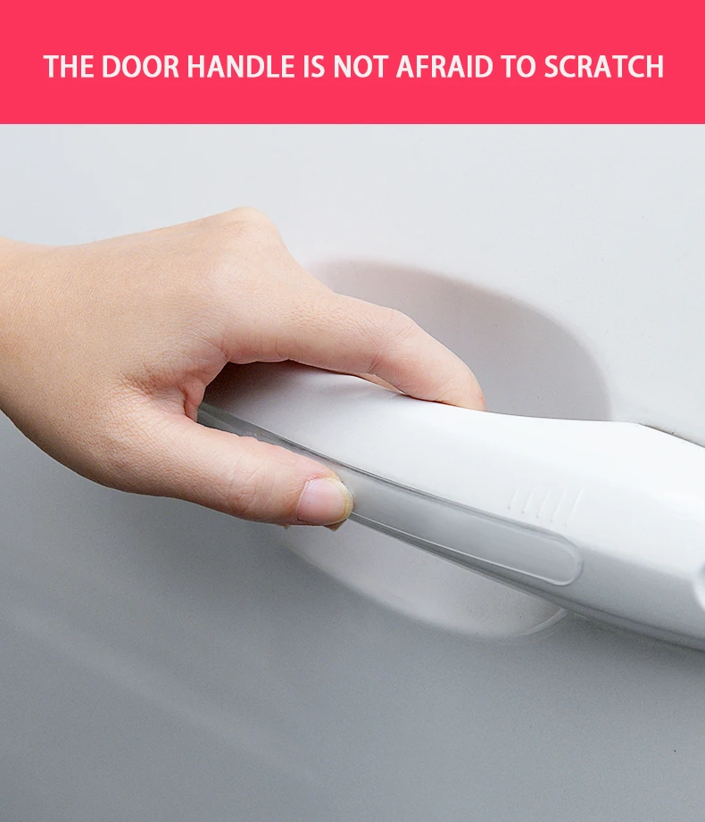 Car Door Edge Transparent Anti Scratch Protection Strips Bumper Scuff Plate BarRearview Mirror Anti-collision Protector Sticker