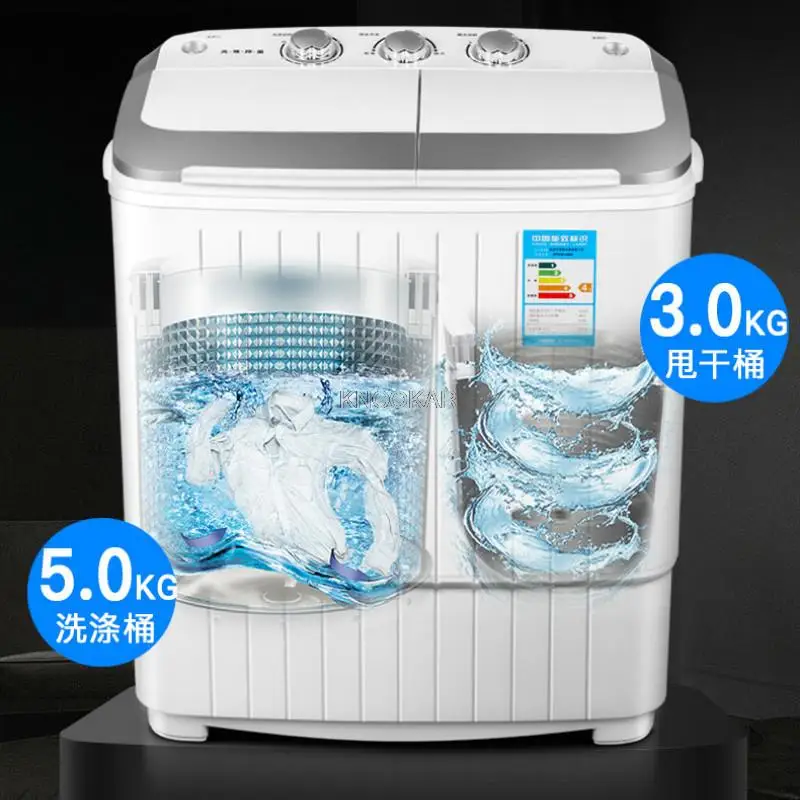 Double Barrel UV Mini Washing Machine UV Stainless Steel Barrel Washing Machine Portable Washer and Dryer