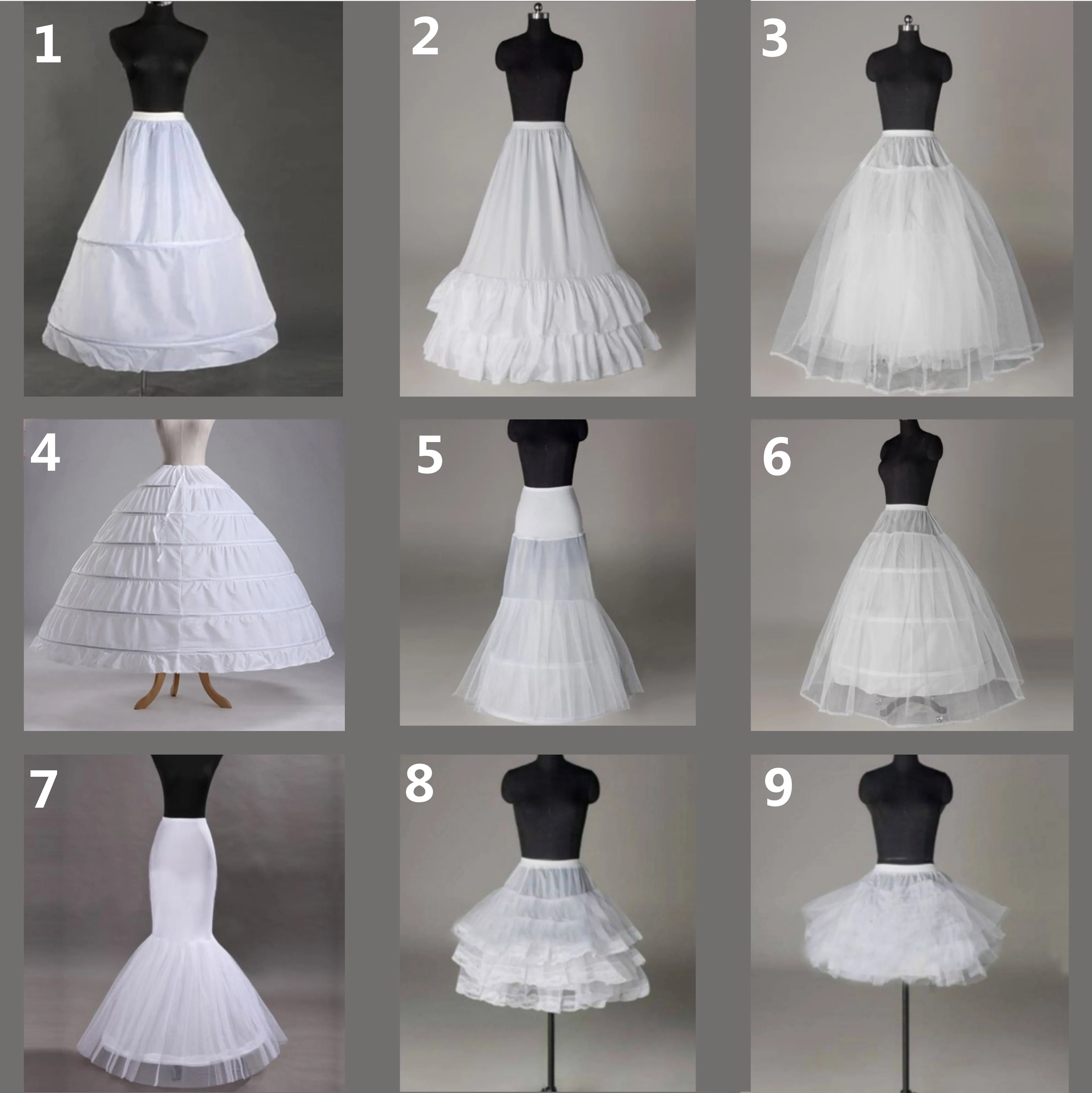 

HONGFUYU Wholesale In Stock Crinoline Petticoat Wedding Skirt All Style TuTu Hoop Underskirt Bridal Petticoats Rockabilly