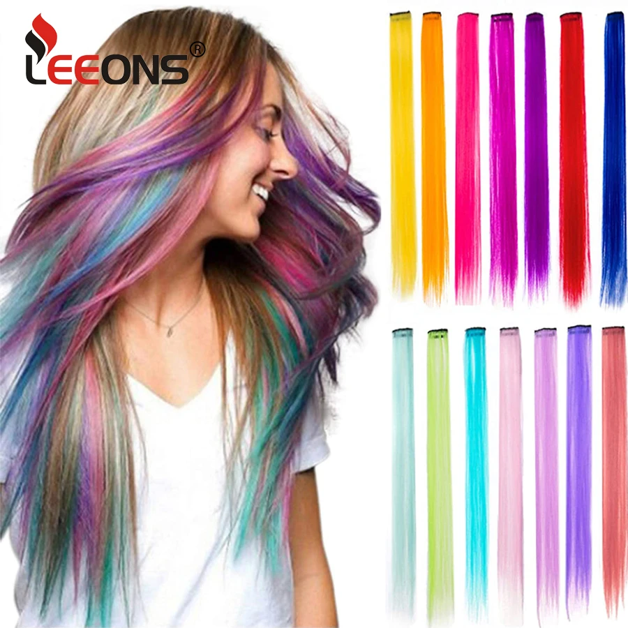 Synthetic Mutilcolors Straight Clip In One Hair Accessories Colorful Hair  Pieces Party Highlights Heat Resistant Pieces For Kids|Synthetic Clip-in One  Piece| - AliExpress