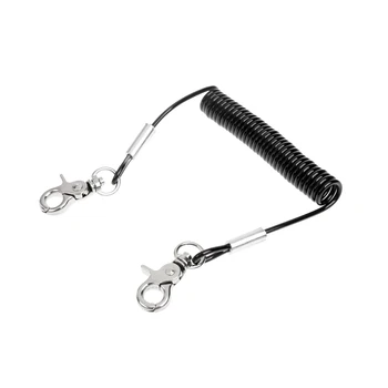 

140cm Fishing Lanyard Safety Rope Stretch Coiled Tether Coiled Lanyard For Kayak Boat