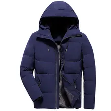 Повседневная зимняя куртка мужская с капюшоном однотонная Черная Мужская s парка зауженное пальто впору Толстая Хлопковая мужская s парка куртка Abrigo Hombre Casacos