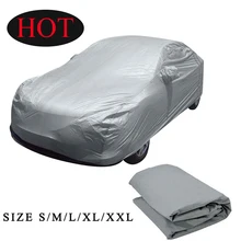 Универсальный Полный автомобиль покрывает снег лед пыль солнце навес от солнца крышка складной свет серебро Размер Auto авто автомобиль открытый защитный чехол