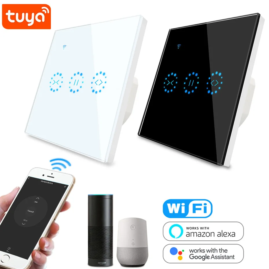 Tuya умный штора переключатель WiFi ЕС США Смарт жизни слепой для рольставни