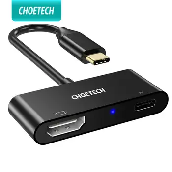 

CHOETECH USB C to HDMI Adapter With Type C PD Charging Port Supports 4K 60Hz For Samsung Galaxy S9 Plus 2017/2016 MacBook Pro