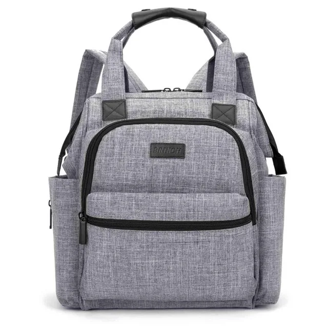 Сумка для подгузников, сумка для подгузников для мамы и ребенка, Большая вместительная сумка для мам, рюкзак для беременных с сменной подкладкой, водонепроницаемая сумка на лямках для коляски - Цвет: Grey