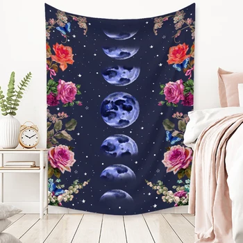 

Moon Tapestry Mountain Galaxy Starry Sky Hanging Decor Ceiling Landscape Tapiz Psychedelic Home Carpet Wall Tapestries