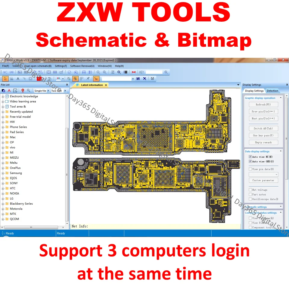 Официальный ZXW Team zxw tools V3.3 инструменты для рисования и ремонта материнской платы 1