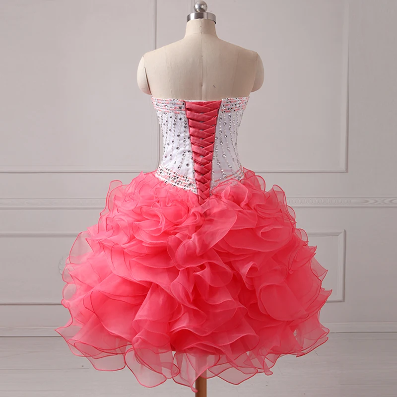 Quinceanera Dresses Sweet 16 Dress Girl Party Beaded Pageant Gowns Jiayigong Ruffled Organza With Jacket Detachable Skirt