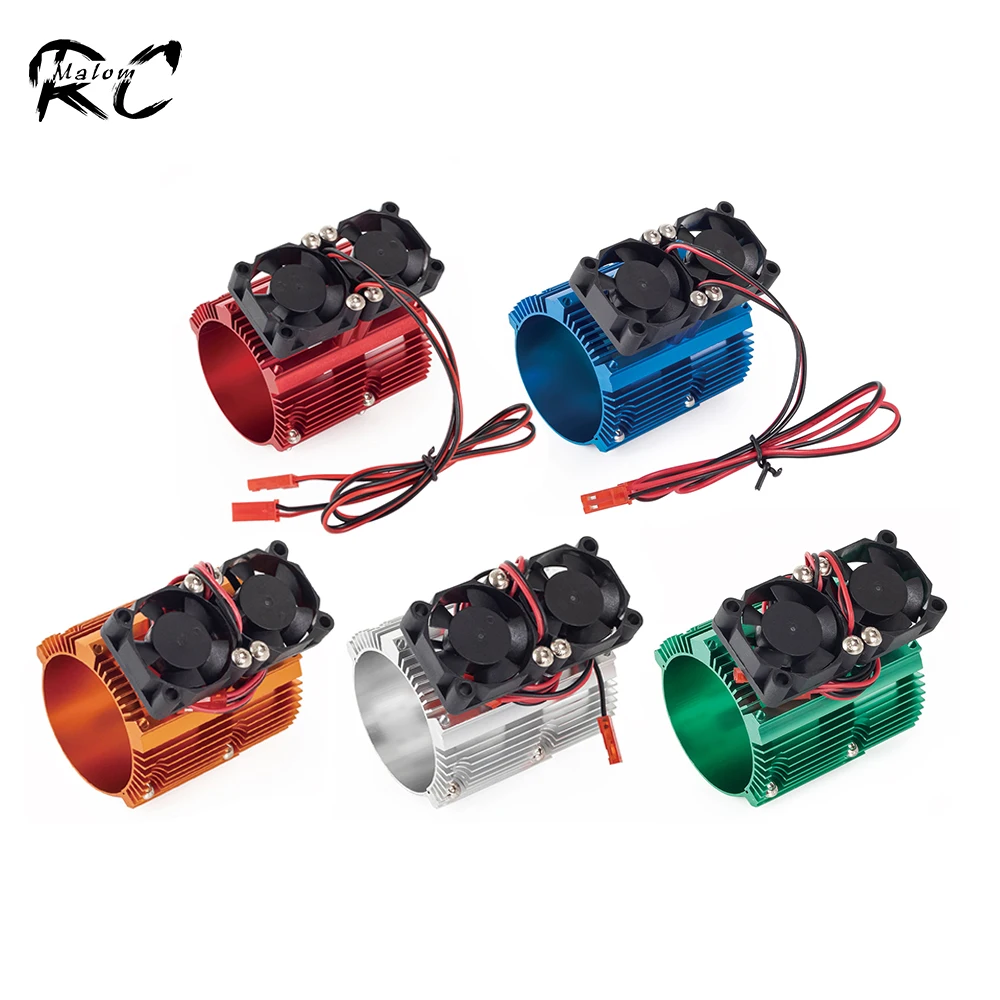 High Speed Dual Cooling Fan Motor Heatsink 41-43mm for 1/8 1/10 RC Car Monster Truck ARRMA Traxxas SUMMIT E-REVO 4068 4274 EZRUN | Игрушки и