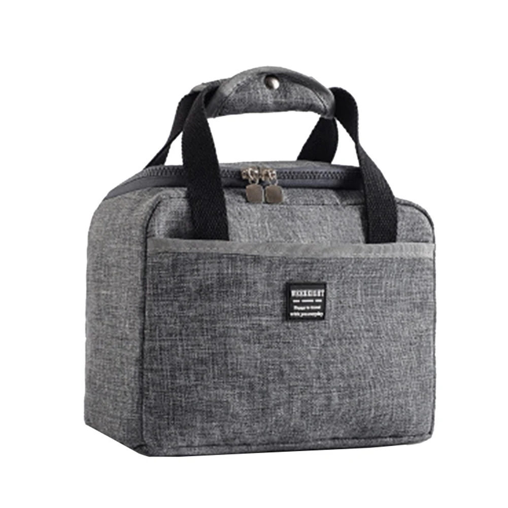 

Wear Resistant Pouch Oxford Cloth Zipper Storage Picnic Insulated Dinner Fashion With Handle Unisex Lunch Bag Thicken Carry