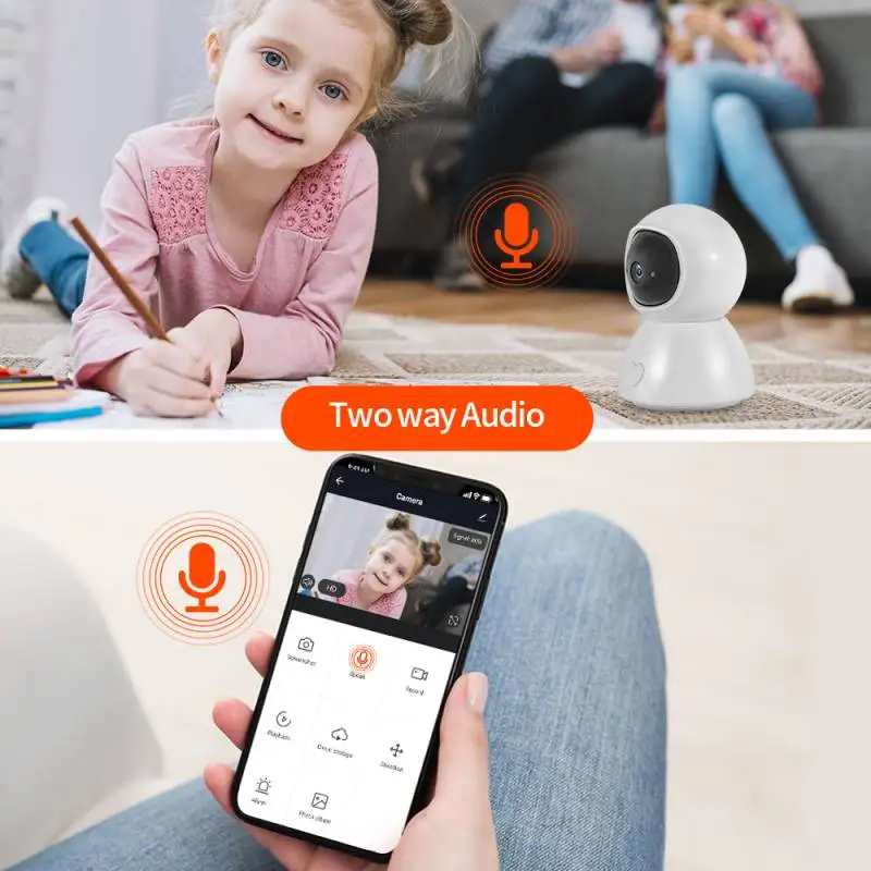 

Двухсторонний аудио Радионяня Видеозвонок FHD 2MP Wifi PTZ камера Tuya