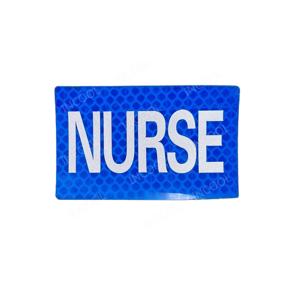 NURSE Blue Светоотражающие патчи EMT первой помощи врачу медсестрам парамедическая нашивка Тактическая Военная Боевая патчи боевые аварийные спасательные значки - Цвет: NURSE Blue