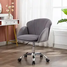 

Modern Modern Leisure Arm Grey Swivel Accent Chair Velvet Fabric Swivel Barrel Chair Comfortable for Bed Room