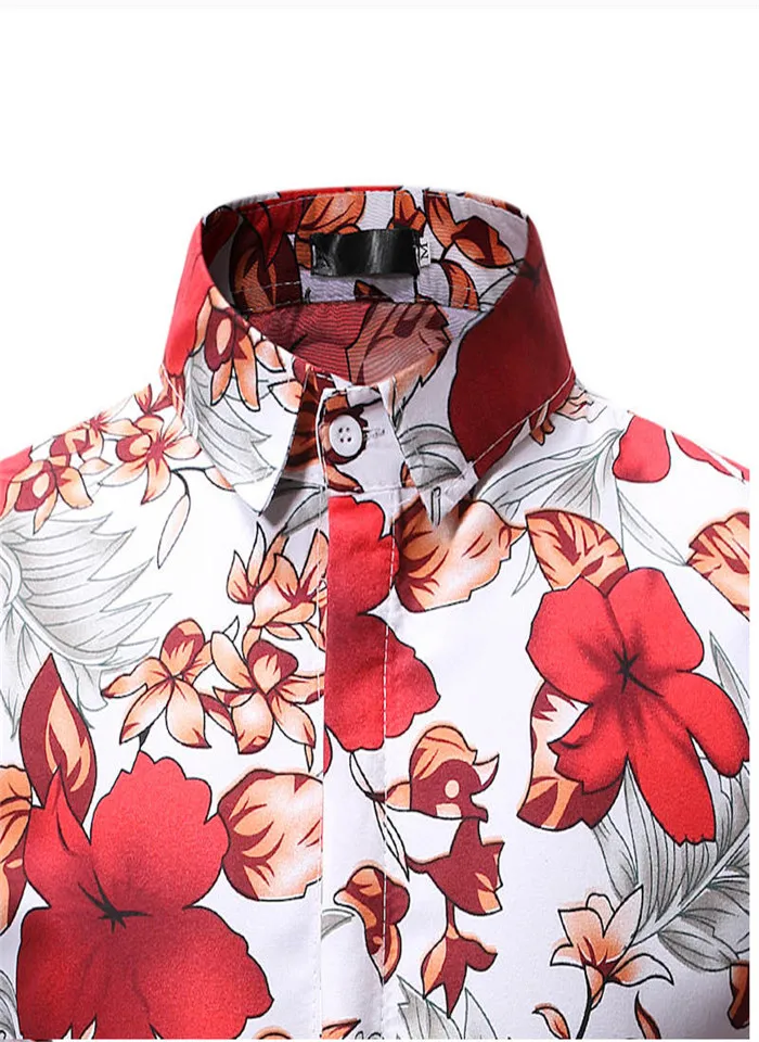 Мужская гавайская рубашка мужская повседневная camisa masculina с принтом пляжные рубашки с коротким рукавом летняя мужская одежда 2019