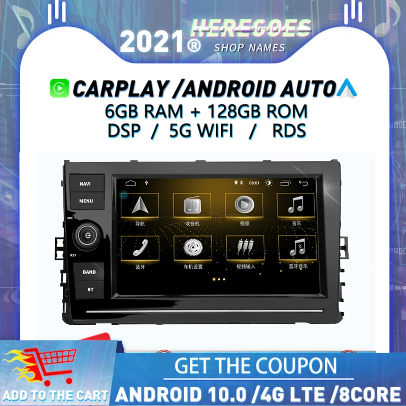Carplay 4G LTE 8 &quotDSP Android 10 0 автомобильный DVD-плеер GPS WIFI Bluetooth RDS радио для VW Bora Lavida CC Magotan