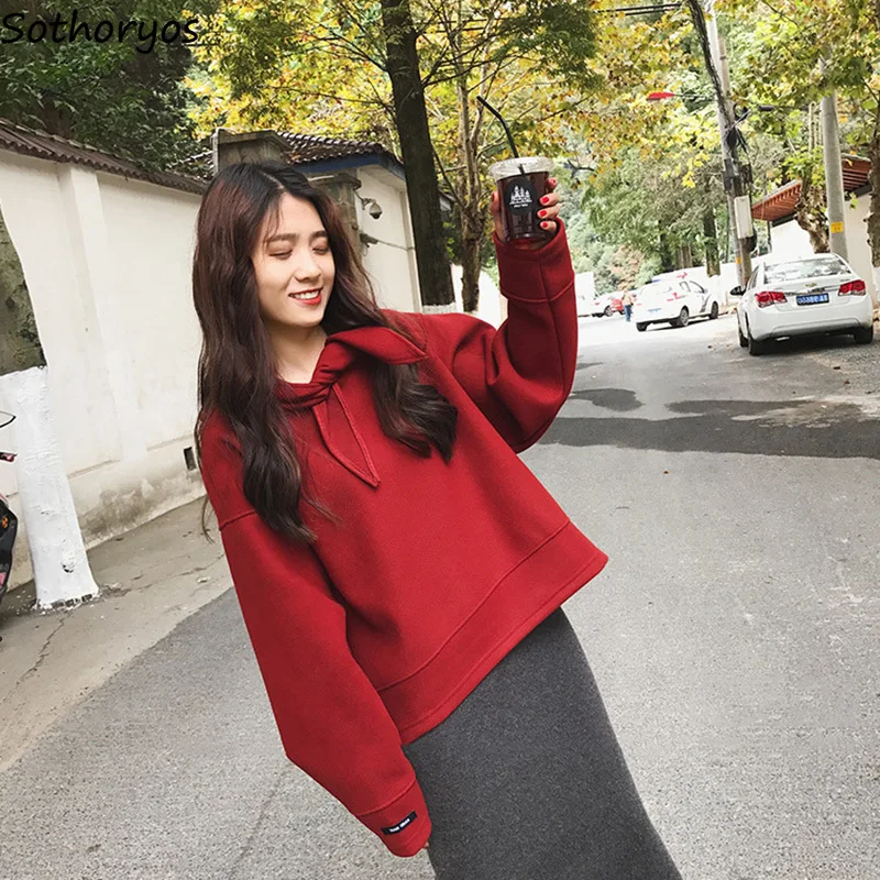 Женские комплекты 2020 однотонная свободная одежда с капюшоном большого размера