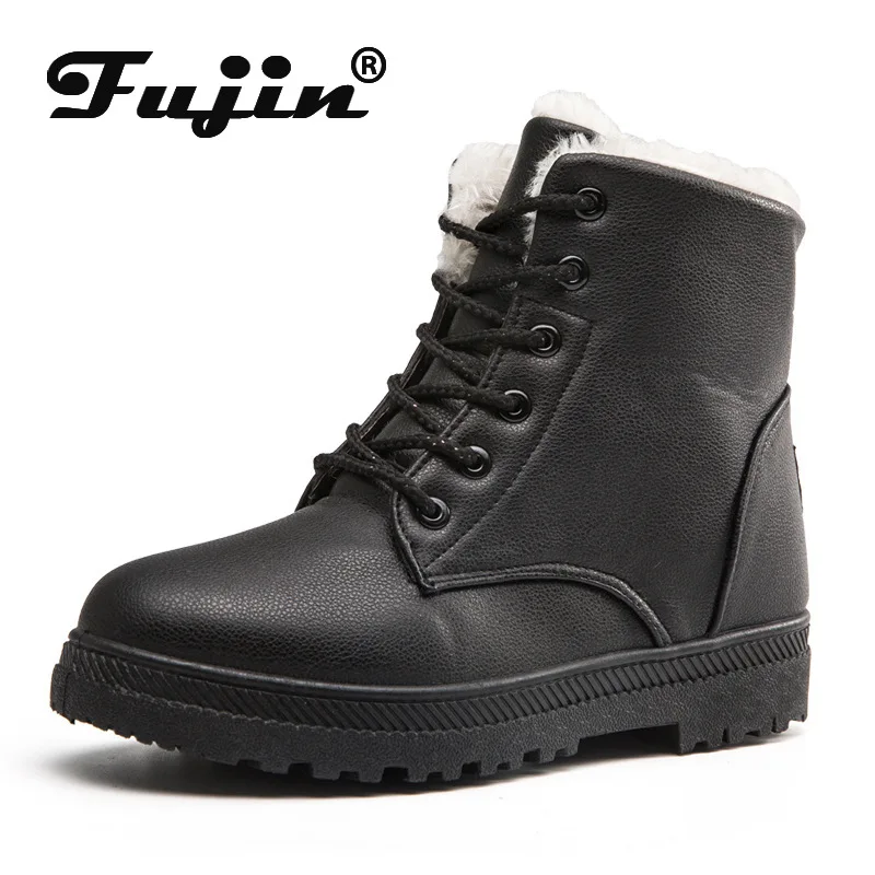Fujin/зимние женские ботинки Теплые бархатные хлопковые короткие Прямая поставка