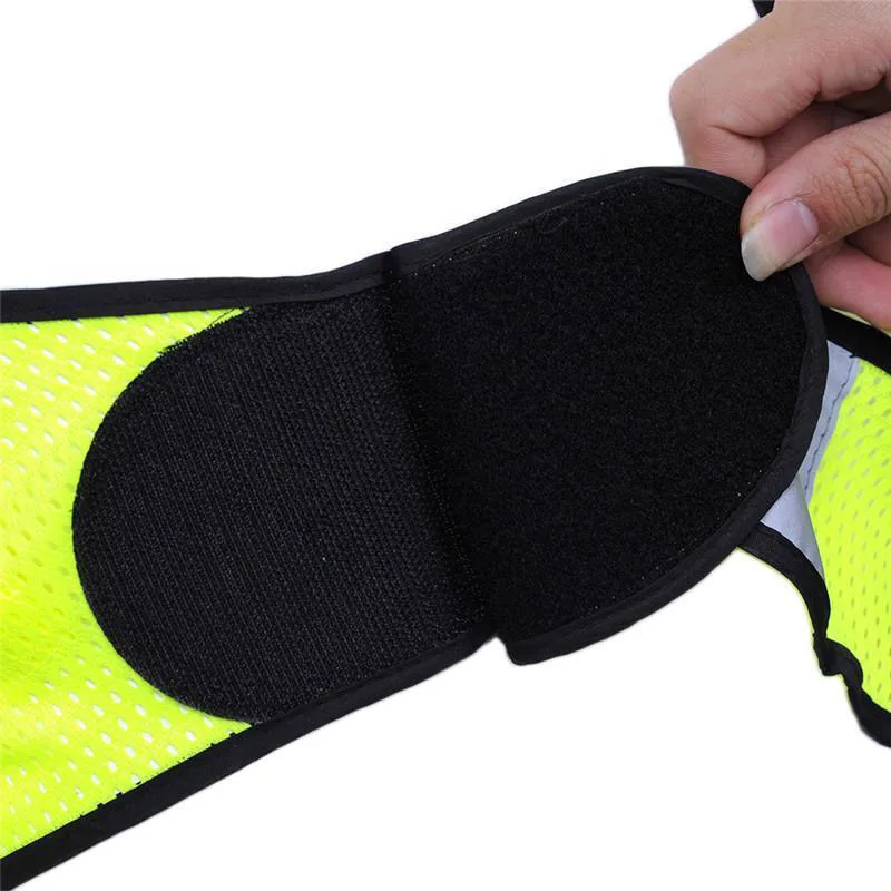 Высокая видимость светоотражающий жилет ночная работа Спорт бег Велоспорт флуоресцентный жилет THJ99