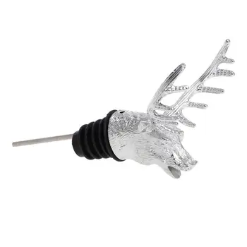 

Deer Head Wine Pourer Red Wine Stopper Aerator Bottle Accessories Tools Wine Bar Creative Accessory Fashion Wine Stopper LP T3C0
