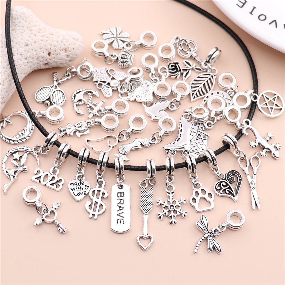30PCS Colorful Enamel Girly Lovly Pendant Accessories for Women's Pandora  Style Charm Bracelet Personalized Jewelry Making - AliExpress