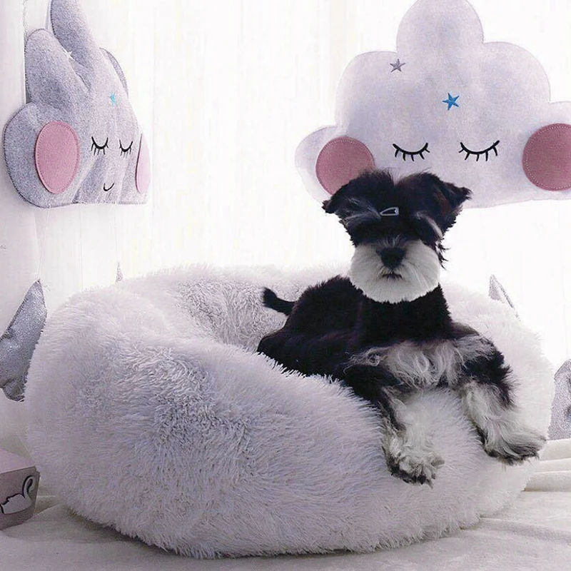 buy Round Dog Bed Washable Pet Cat Bed Dog Breathable Lounger Sofa for Small Medium Dogs Super Soft Plush Pads Products for Dog