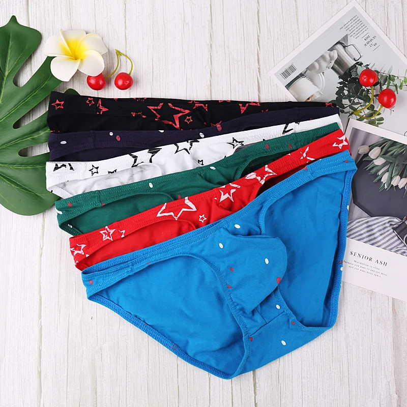 Мужские сексуальные трусы Cueca Masculina хлопковые для мужчин гей с мешочком бесшовные