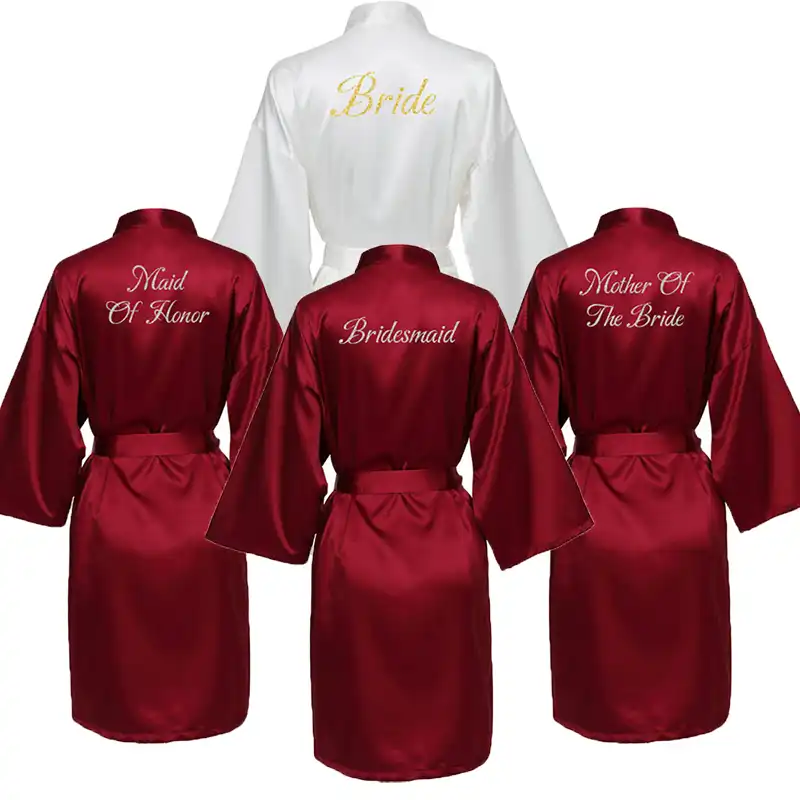 bride dressing gown and slippers