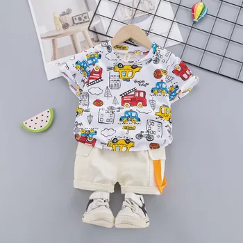 

Baby Boy Sets Clothes Summer Infant Baby Suits For Boys Print T shirt Pants 2Pcs Casual Sport Baby Outfits Infant Clothing Set