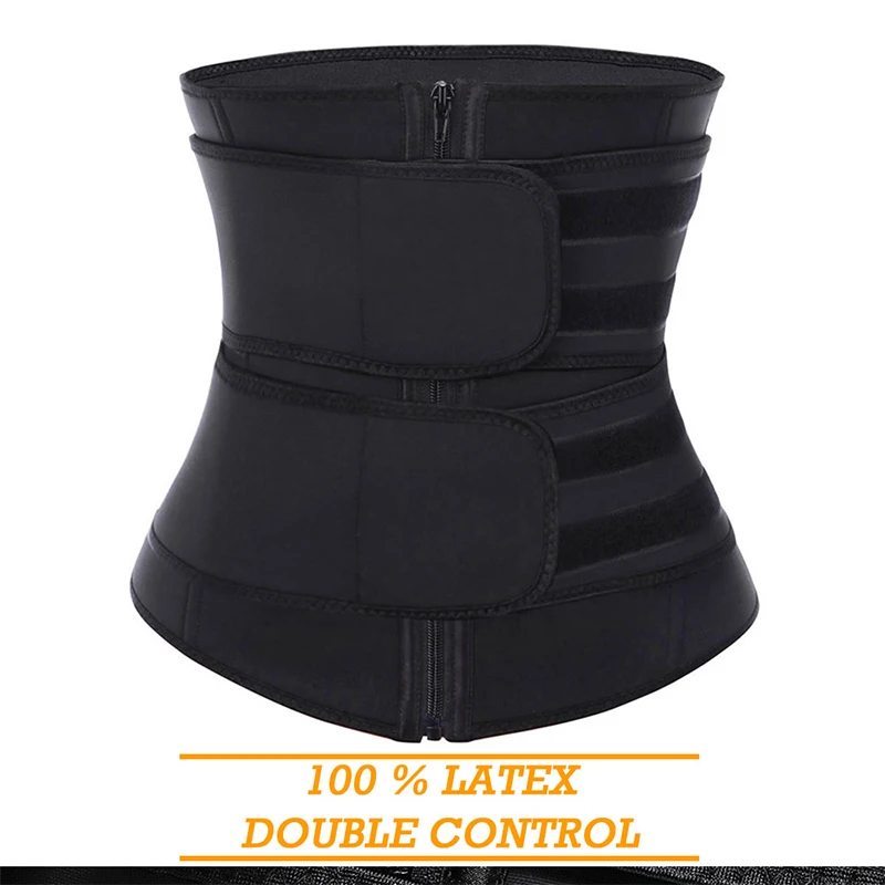 

Beauty 100% Latex Waist Cincher Corset Underbust High Compression Plus Size Belt Girdle Double Control Slimming Abdominal