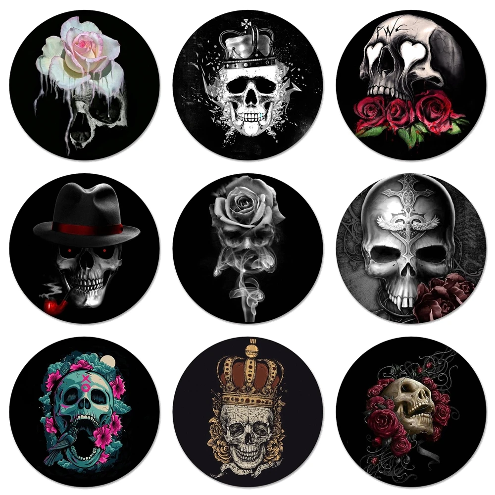 58mm Retro Style Flower Skull Crown Kitchen Home Decor Refrigerator Magnetic Stickers Opener Beer Coke | Дом и сад