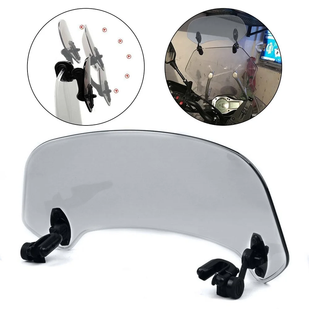 Universal Motorcycle Parts Adjustable Clip On Windshield Extension