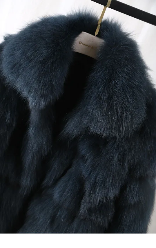 Короткие женские парки, утолщенные теплые пальто из натурального меха лисы, женские зимние модные куртки, свободные однотонные женские пальто
