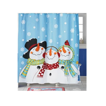 

Unique Custom Merry Christmas Dreamlike the Santa Claus Waterproof Polyester fabric Shower Curtain