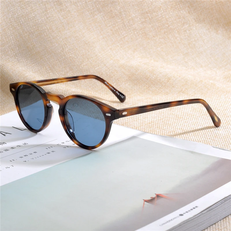 

Vintage Polarized Lense sunglasses Gregory Peck Brand Designer men women Sunglass OV5186 retro Sun glasses gafas oculos