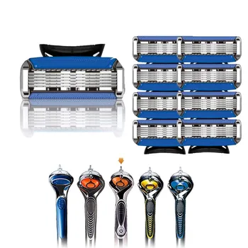 

TFLYSHAVE Men' Shaver Razor Blade for Men 5 Layer Stainless Steel Razor Blades USA Blade Compatible For Gillet te Fusion
